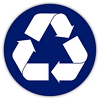 Blue Recycling Icon Logo